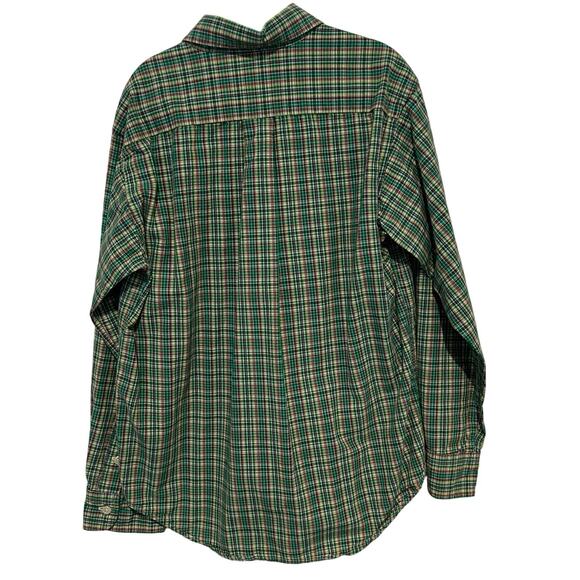 Ralph Lauren Green Plaid Button Down Shirt Boys size 7 Long Sleeve Preppy Dressy - Picture 3 of 11